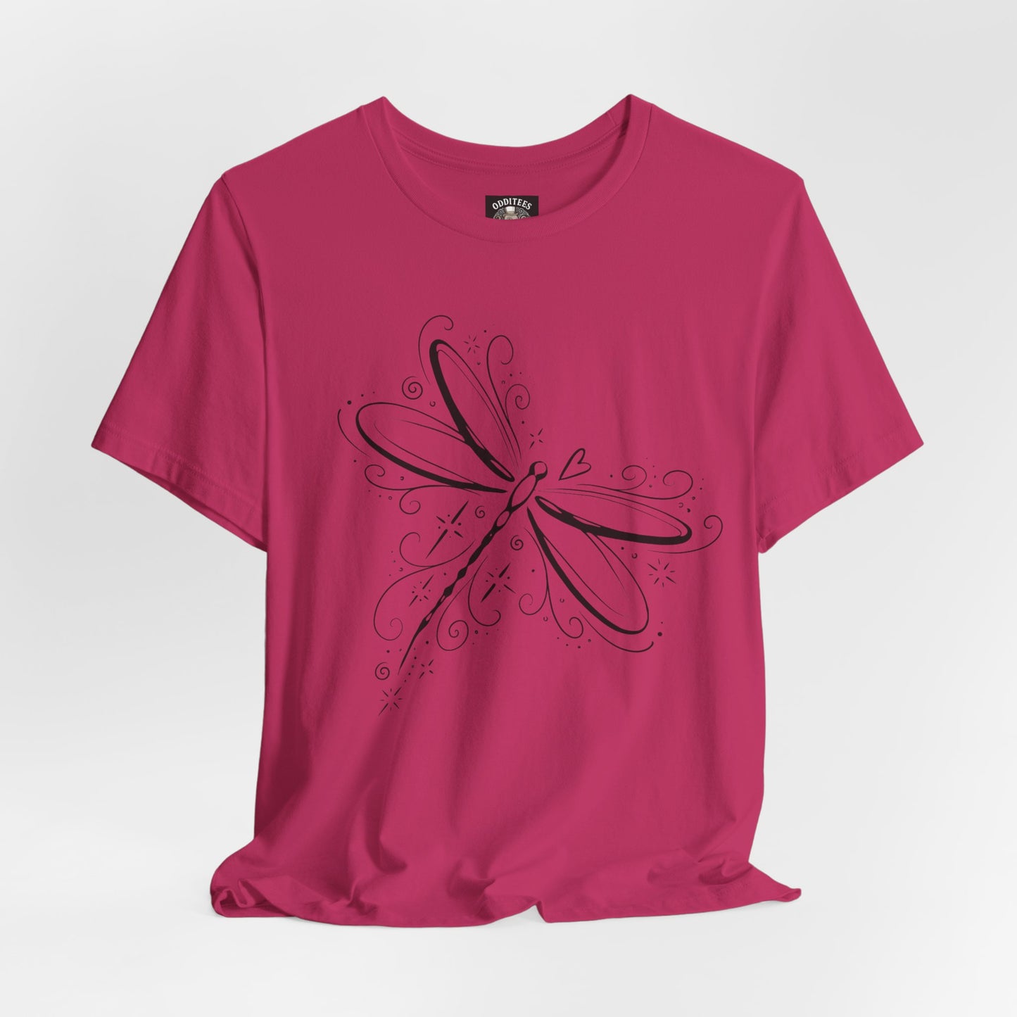 Dragonfly Line Art T-Shirt — Elegant Minimal Nature Tee