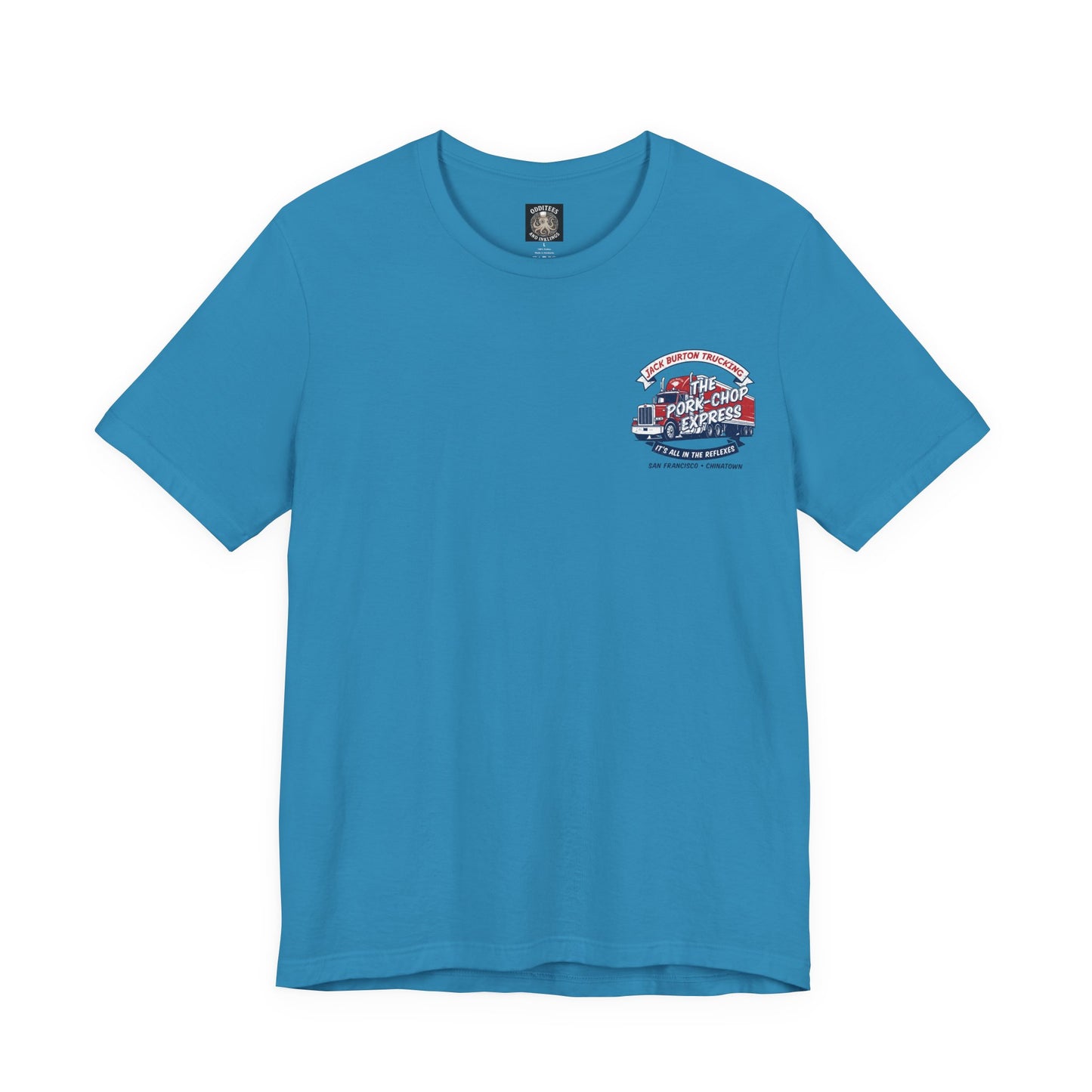 Trucking T‑Shirt — "Jack Burton Trucking: The Pork-Chop Express" Retro Logo Tee