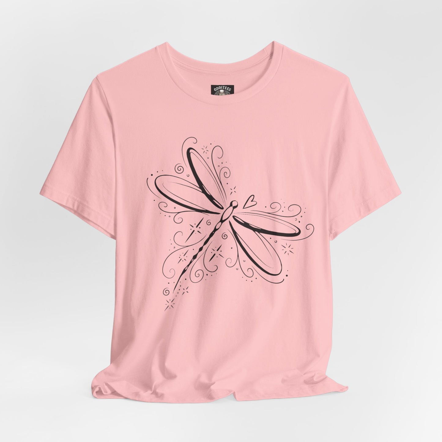 Dragonfly Line Art T-Shirt — Elegant Minimal Nature Tee