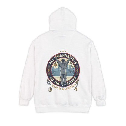 "Go The Distance" Underdog Montage Chmpionship Hoodie — Retro 90's Workout Boxing Sweatshirt