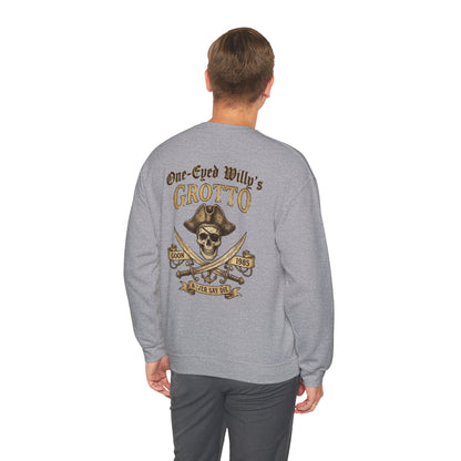 One-Eyed Willy’s Grotto Pirate Skull Crewneck Sweatshirt