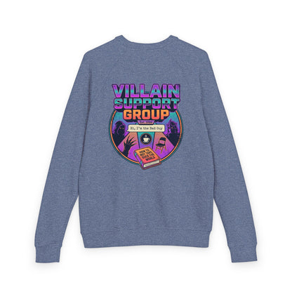 Villain Support Group Crewneck Sweatshirt – Retro Horror Comic Graphic