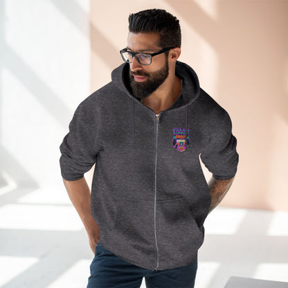 Villain Support Group Zip Hoodie — Retro Comic Supervillain Graphic