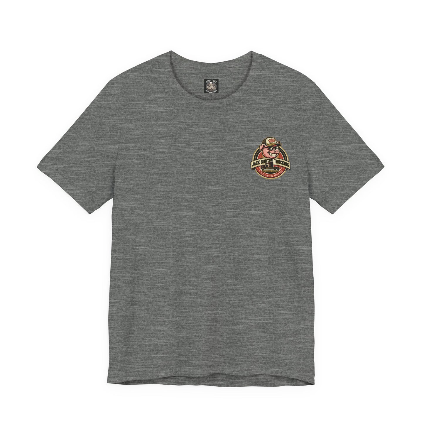 Jack Burton Trucking Pig Logo T-Shirt — 'It's All in the Reflexes' Vintage Truck Driver Tee