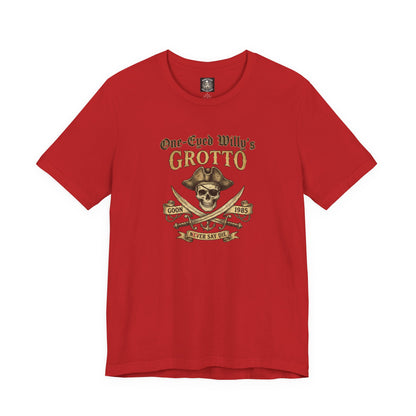 One-Eyed Willy's Grotto Pirate Skull T-Shirt — 80's Treasure Map Tee