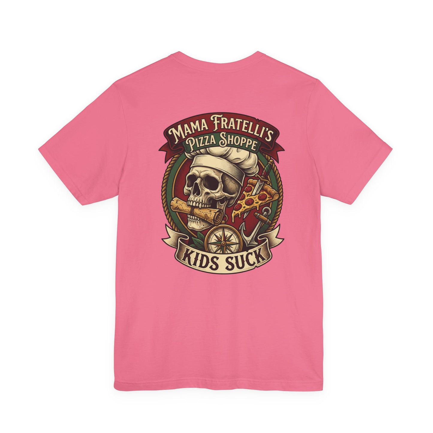 Mama Fratelli's Pizza Shoppe "By The Slice Graphic Tee" - 80's Movie Fandom T-Shirt