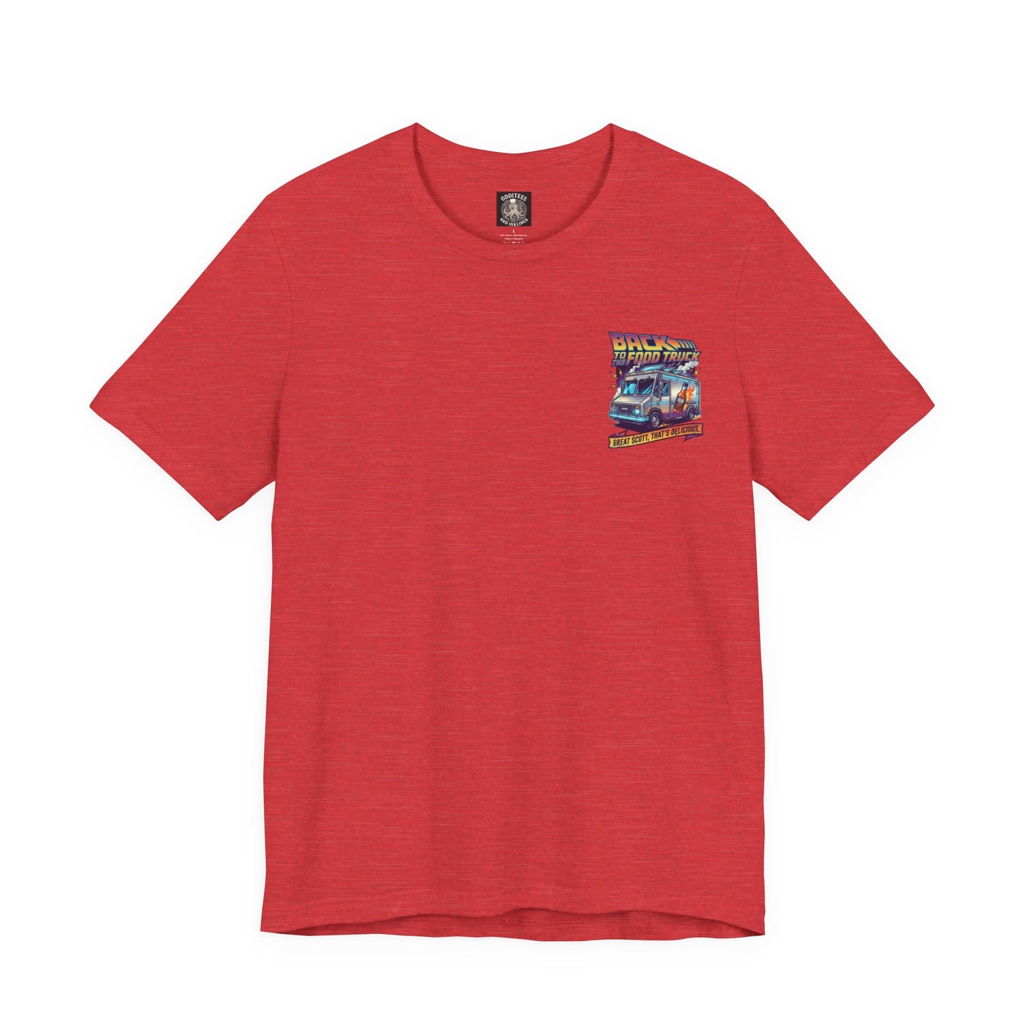 Back to the Food Truck Future Tee — 88mph Hot Sauce 80's Food Truck Graphic T-Shirt