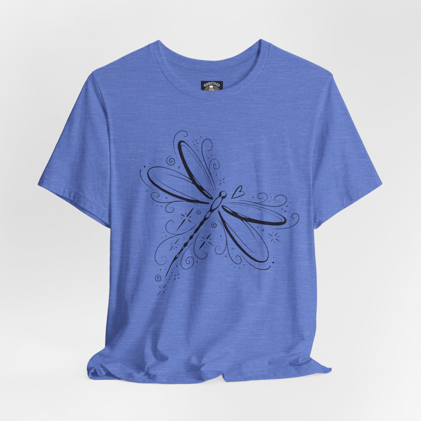 Dragonfly Line Art T-Shirt — Elegant Minimal Nature Tee