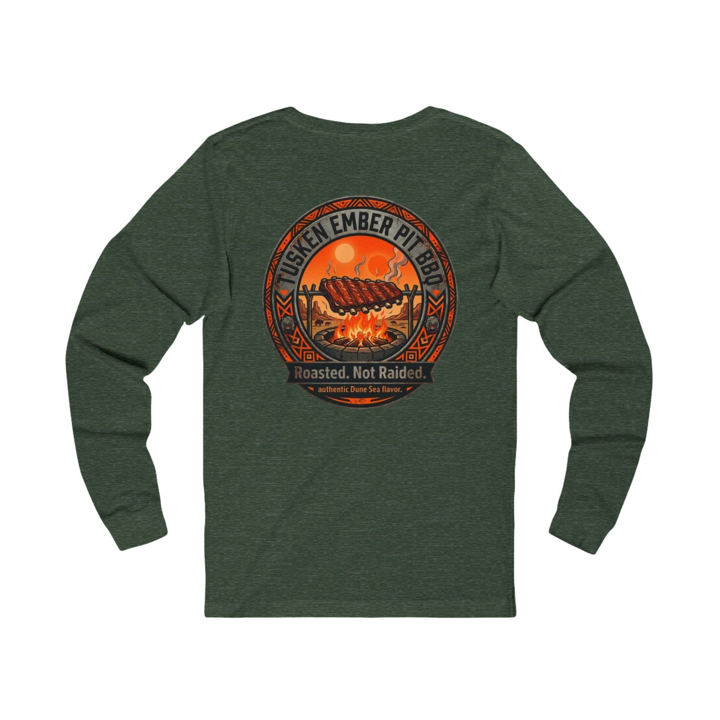 Tusken Ember Pit BBQ Long Sleeve Tee — "Roasted, Not Raided" Long Sleeve Galaxy Grill Shirt