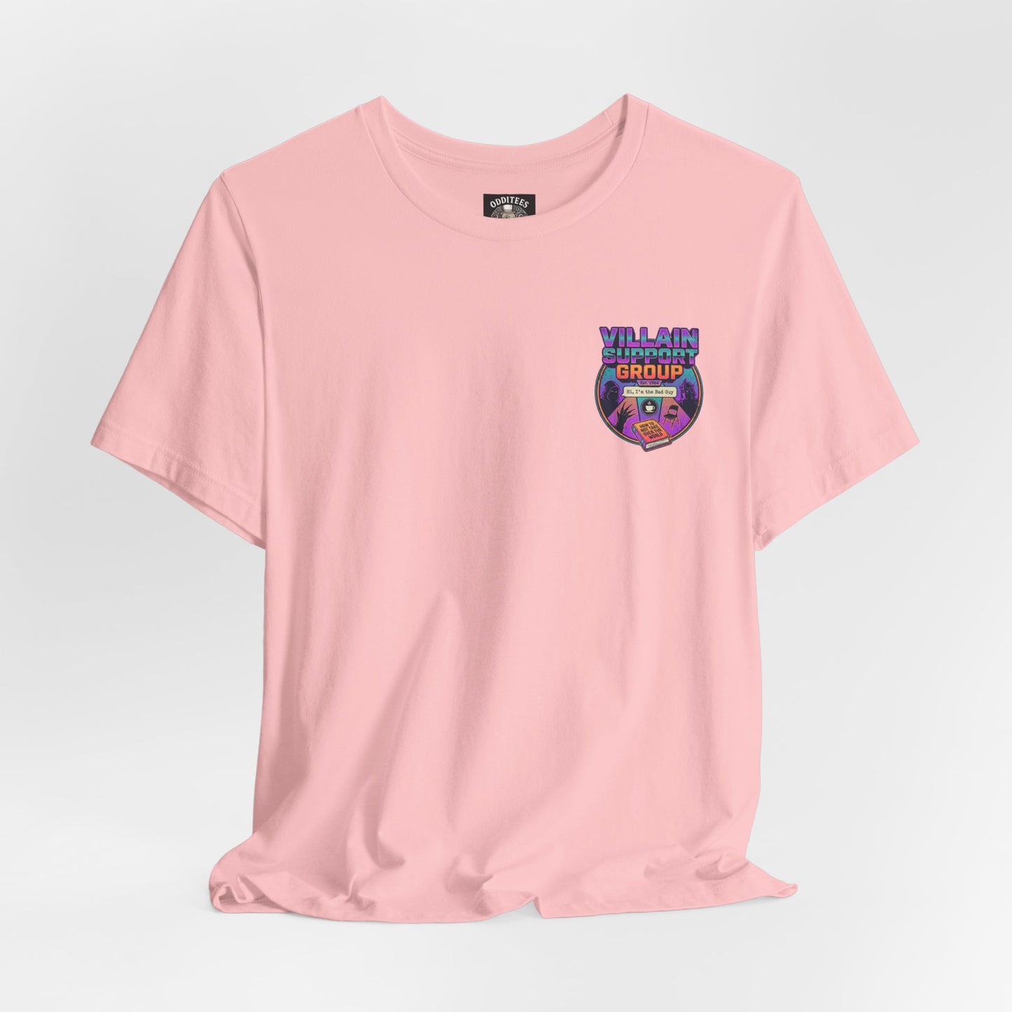 Villain Support Group Tee — Funny Supervillain Graphic T-Shirt