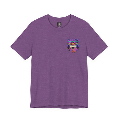 Villain Support Group T-Shirt — Funny Retro Supervillain Meetup Tee