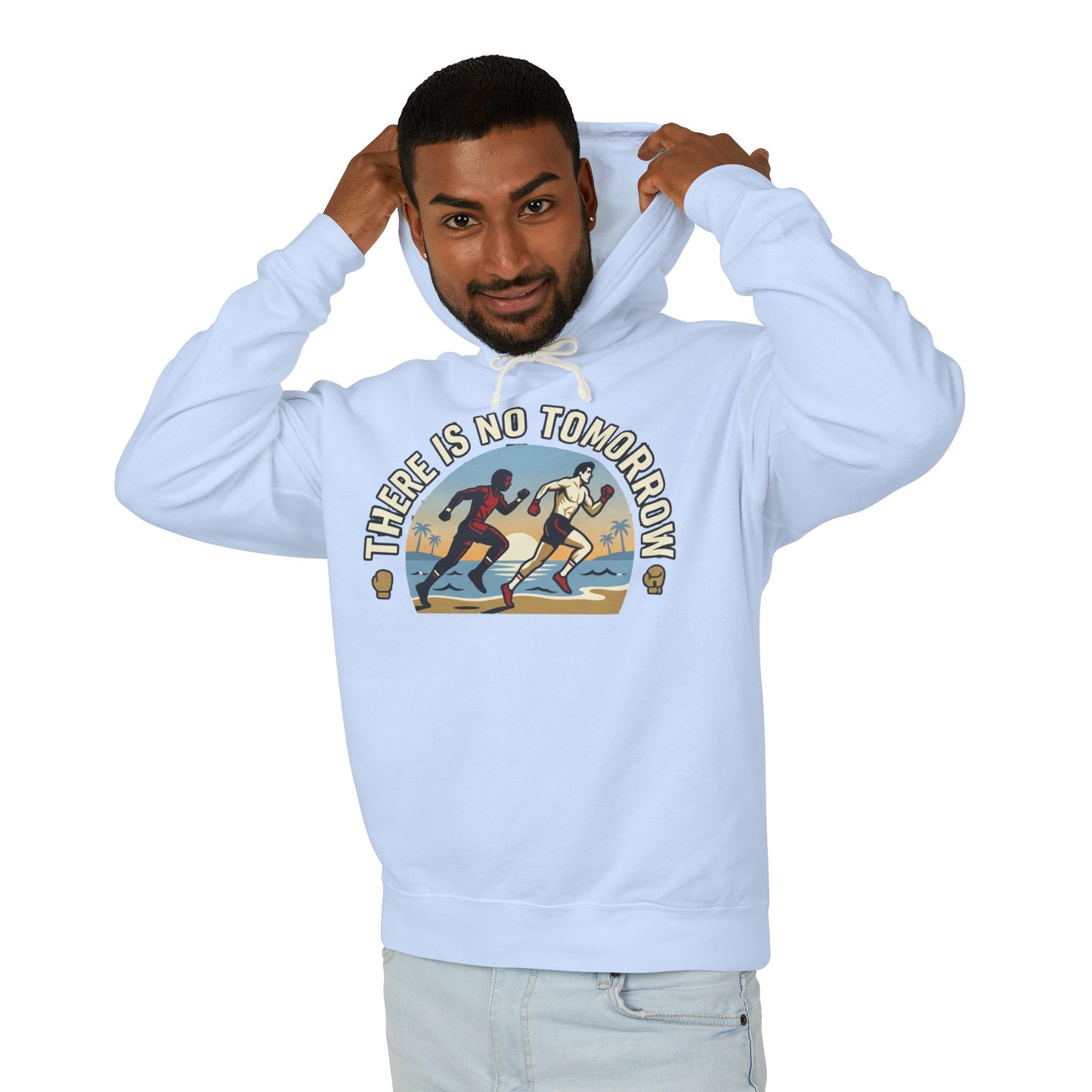 "There Is No Tomorrow" Underdog Montage Hoodie — Retro Fitness Lightweight Hooded Sweatshirt