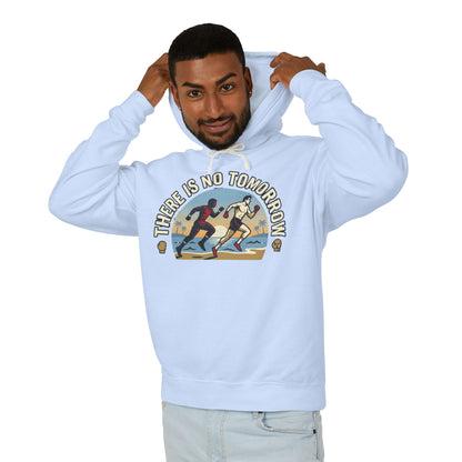 "There Is No Tomorrow" Underdog Montage Hoodie — Retro Fitness Lightweight Hooded Sweatshirt