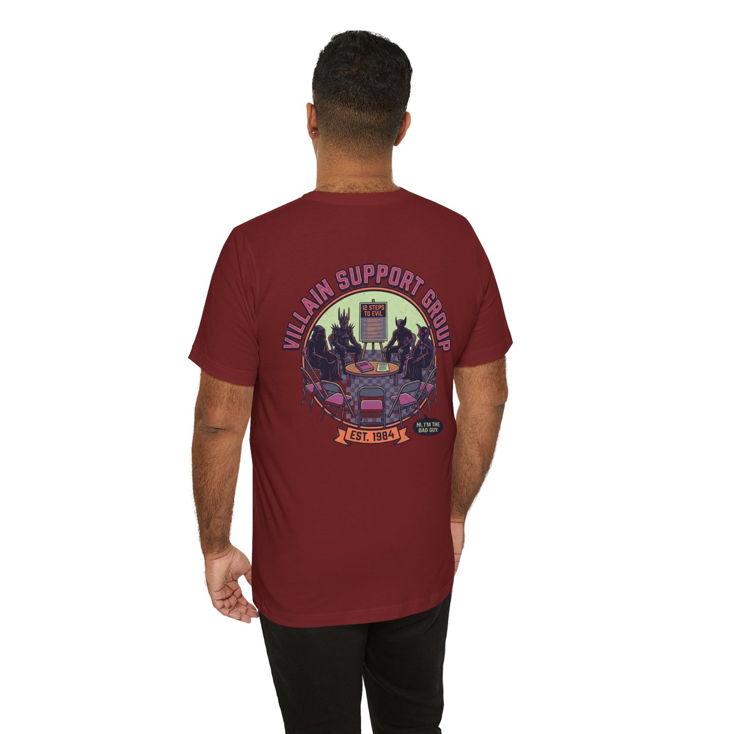 Villain Support Group T-Shirt — Funny Retro Supervillain Club Tee