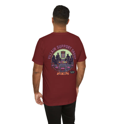 Villain Support Group T-Shirt — Funny Retro Supervillain Club Tee
