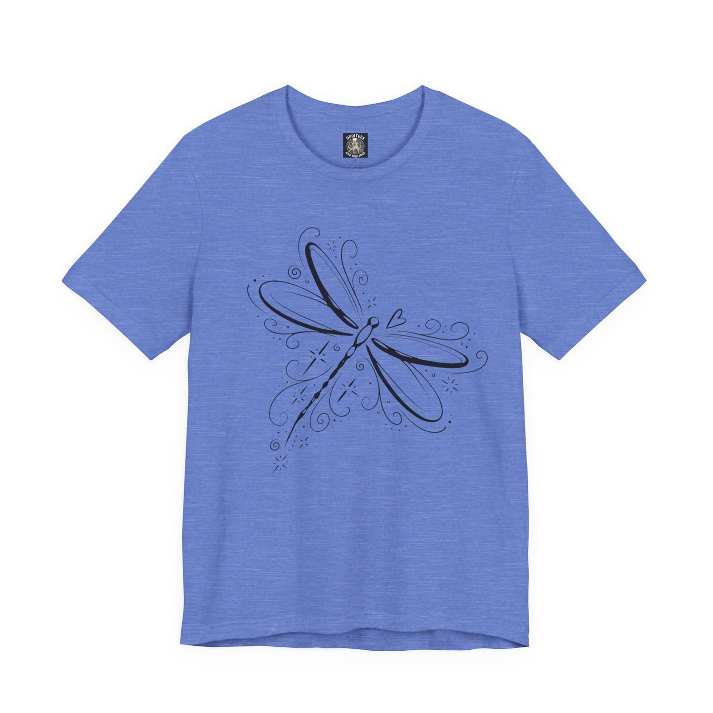 Dragonfly Line Art T-Shirt — Elegant Minimal Nature Tee