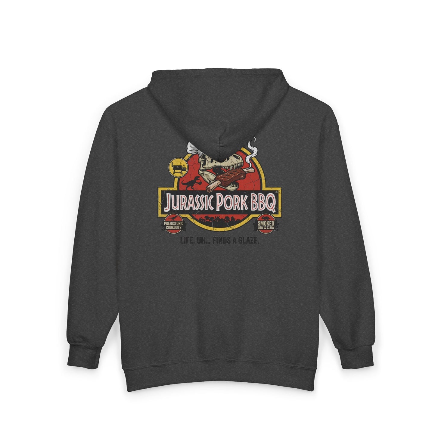 Jurassic Pork BBQ Zip-Up Hoodie — Franchise Owner Full-Zip Hoodie