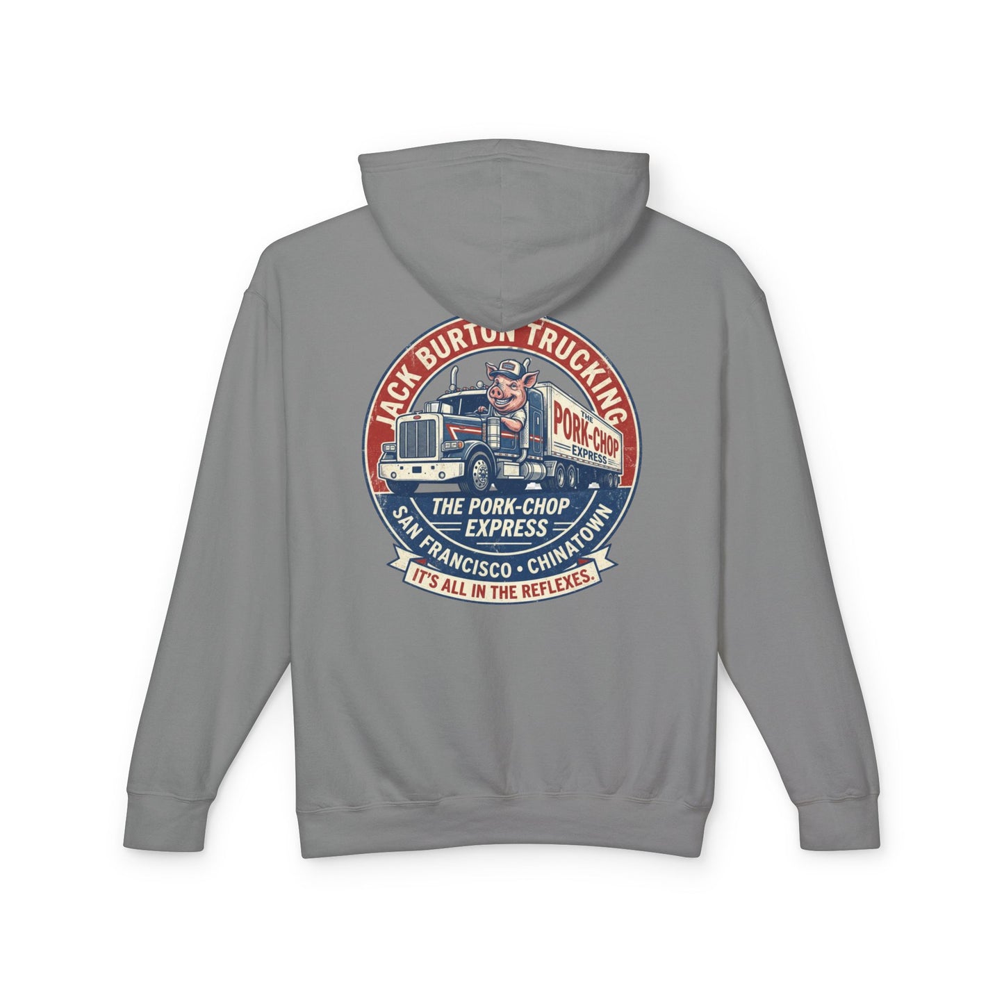 The Pork-Chop Express Hoodie — Retro Trucking Graphic Hooded Sweatshirt