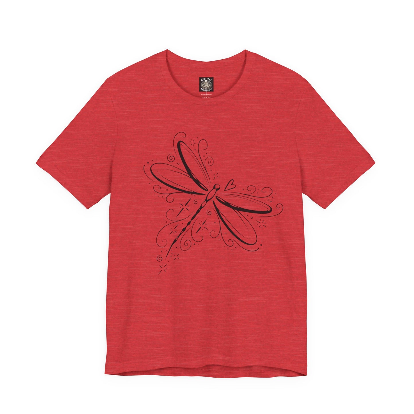 Dragonfly Line Art T-Shirt — Elegant Minimal Nature Tee