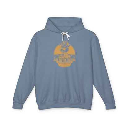 Trucker Skull Vintage Logo Hoodie — Jack Burton Trucking Graphic Sweatshirt