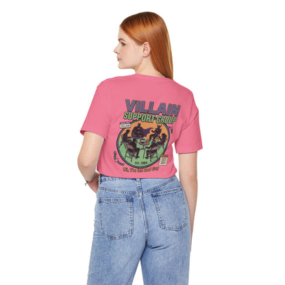 Villain Support Group Tee — Funny Supervillain Graphic T-Shirt