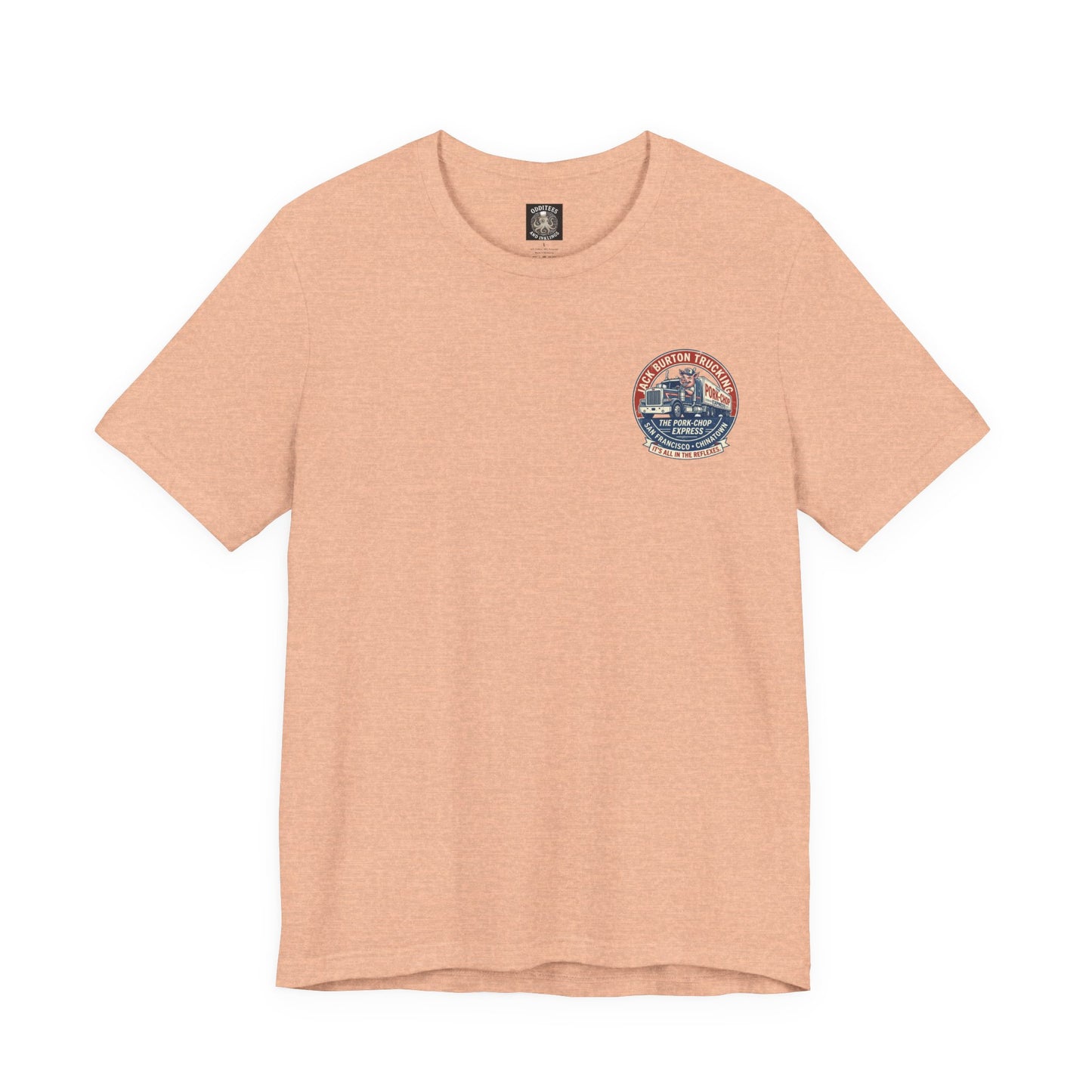 Truck Driver Graphic Tee — "Jack Burton Trucking: The Pork-Chop Express" Vintage San Francisco Design