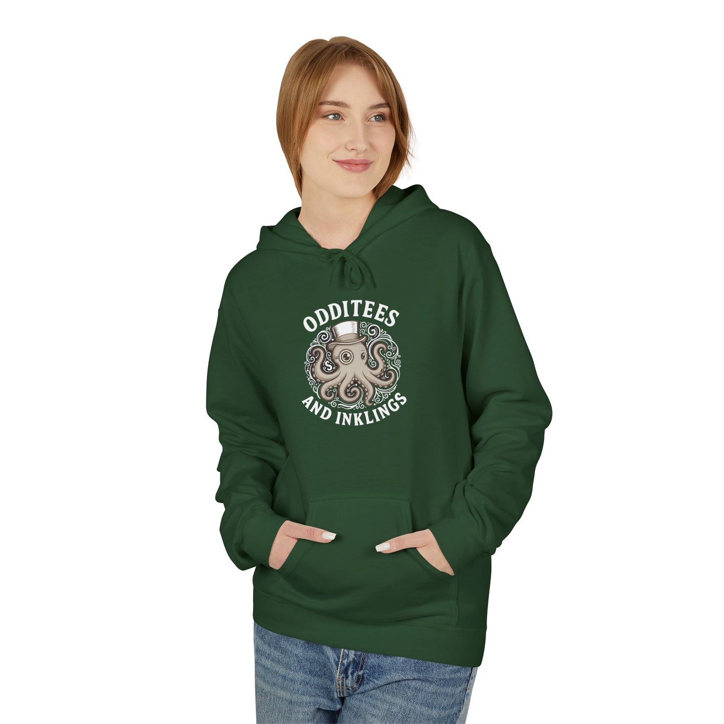 Octopus Logo Hoodie — "Odd Tees and Inklings" Graphic Pullover