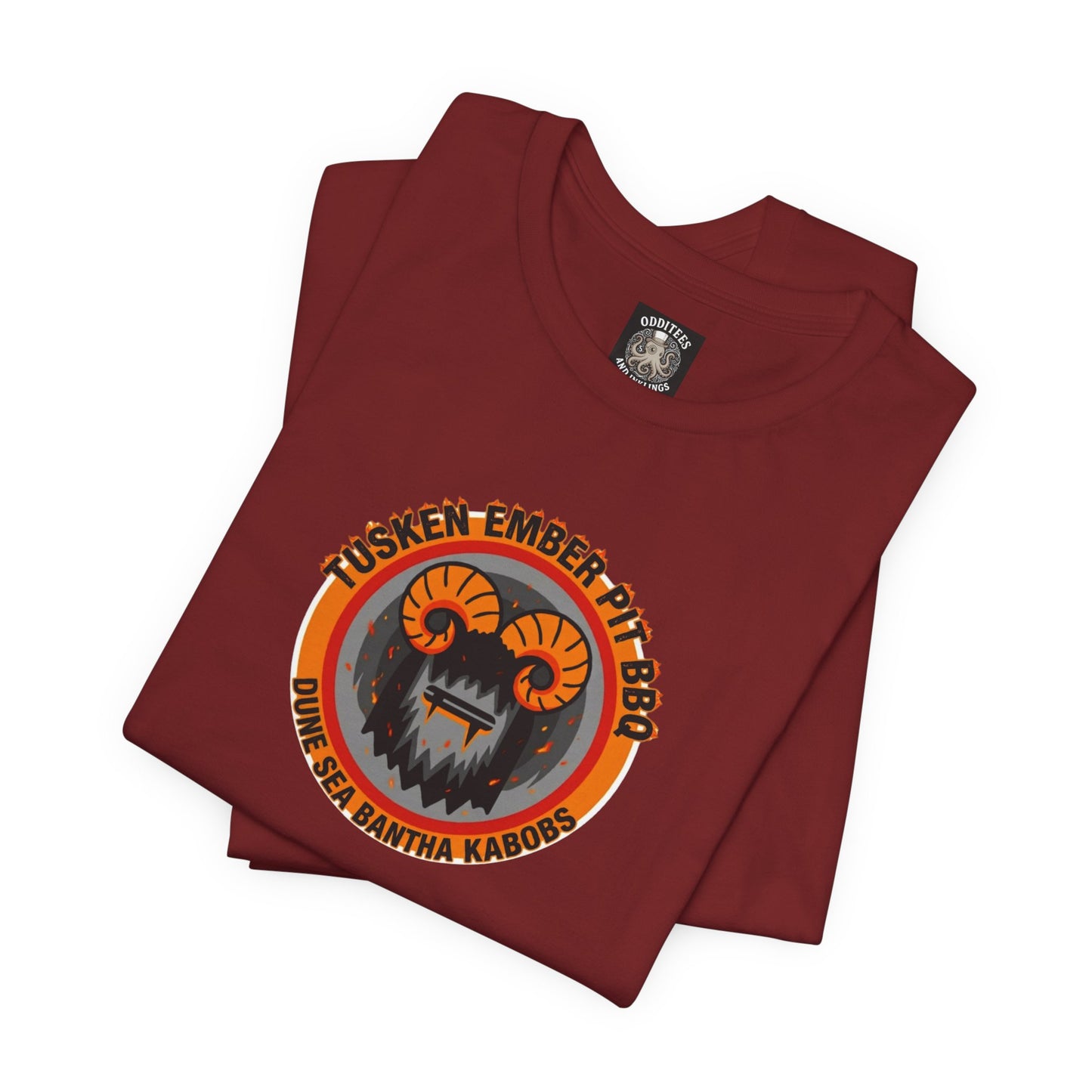Tusken Ember Pit BBQ Tee Shirt — Galaxy inspired Dune Sea Bantha Kabobs for Star Wars fans