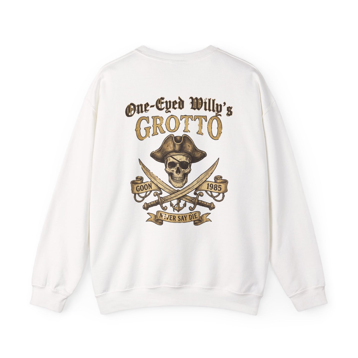 One-Eyed Willy’s Grotto Pirate Skull Crewneck Sweatshirt