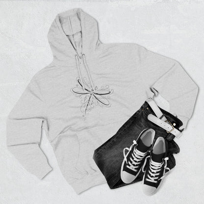 Dragonfly Minimalist Hoodie — Subtle Line Art Fleece Pullover
