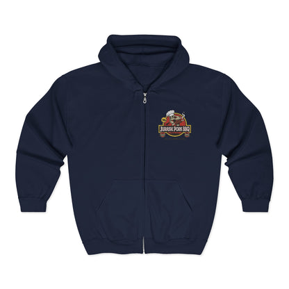 Jurassic Pork BBQ Zip-Up Hoodie — Franchise Owner Full-Zip Hoodie