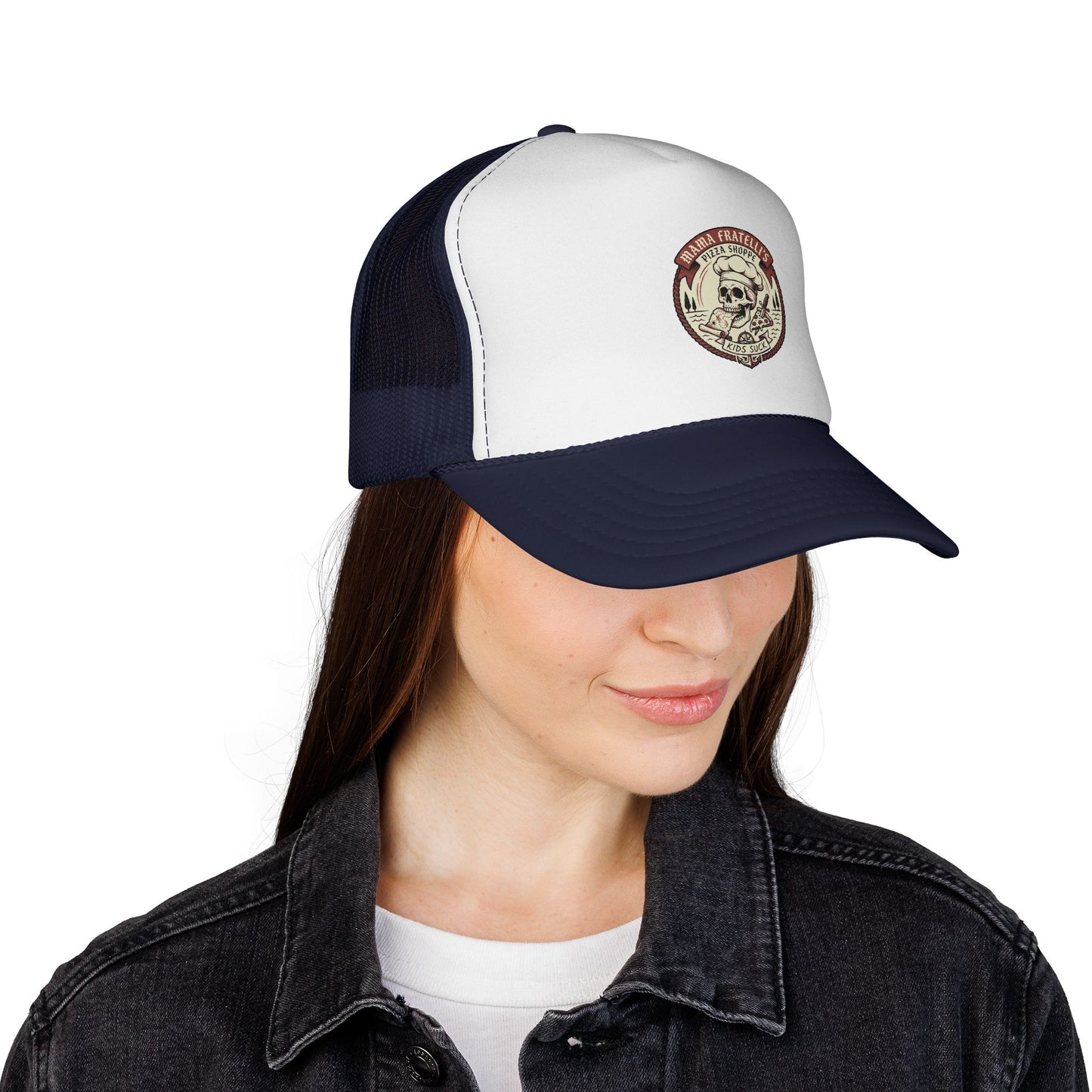 Mama Fratelli's Pizza Shoppe "Snapback Trucker" - 80's Retro Trucker Cap