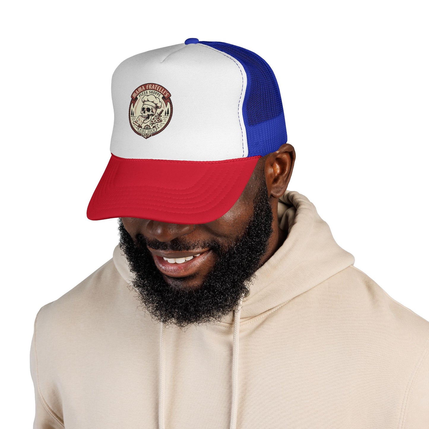 Mama Fratelli's Pizza Shoppe "Snapback Trucker" - 80's Retro Trucker Cap