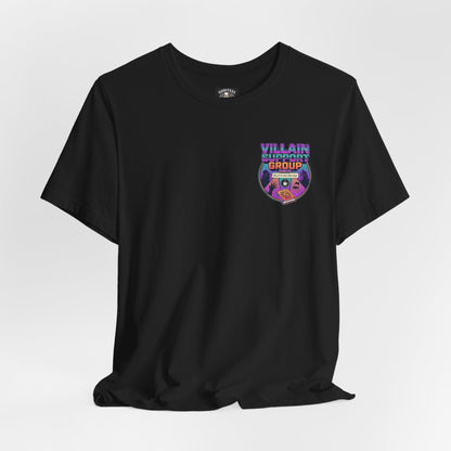 Villain Support Group T-Shirt — Funny Retro Supervillain Meetup Tee