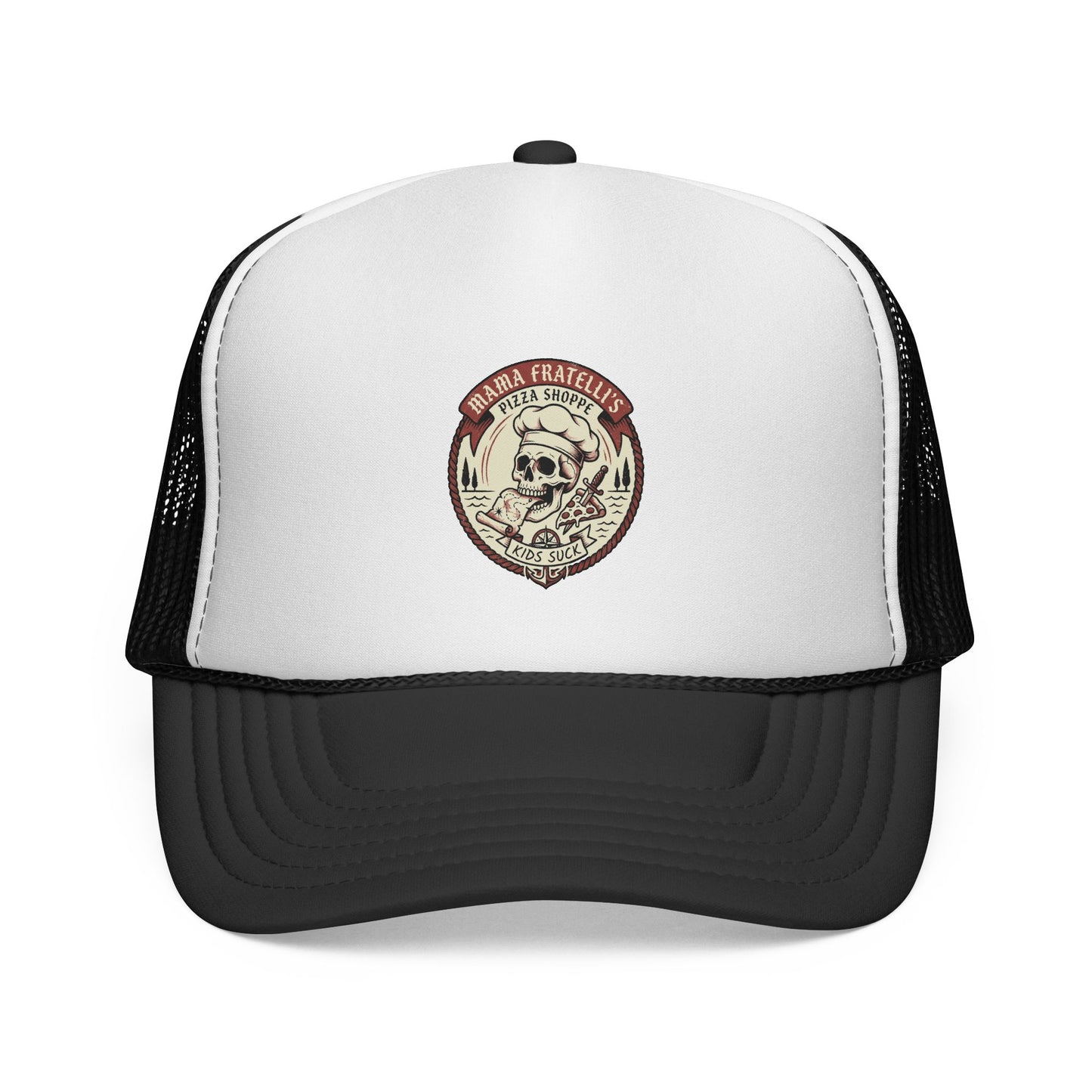 Mama Fratelli's Pizza Shoppe "Snapback Trucker" - 80's Retro Trucker Cap