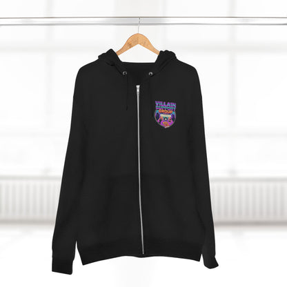 Villain Support Group Zip Hoodie — Retro Comic Supervillain Graphic