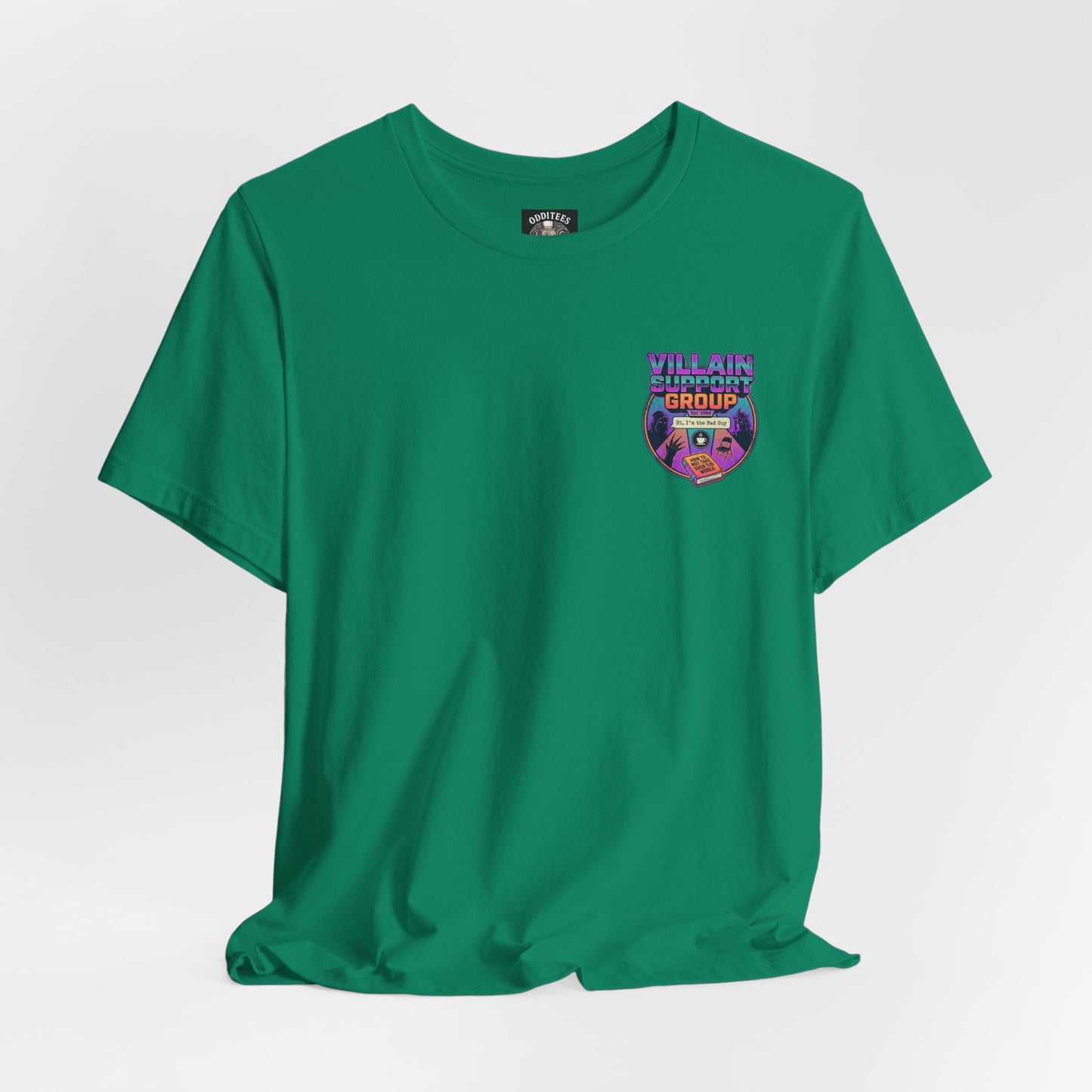 Villain Support Group Tee — Funny Supervillain Graphic T-Shirt
