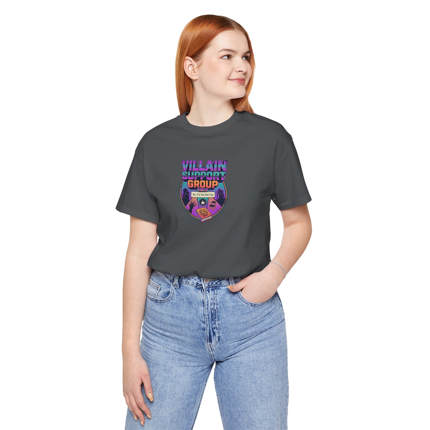 Villain Support Group T-Shirt — Funny Retro Supervillain Club Tee