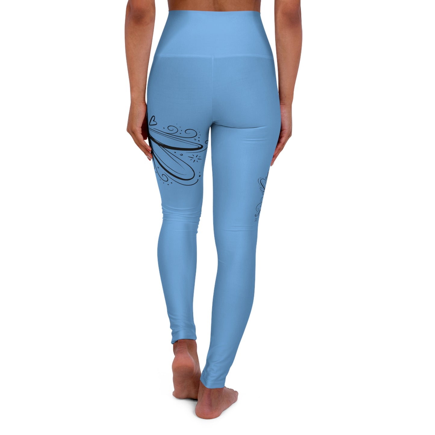 Pink Floral Swirl High-Waist Yoga Leggings