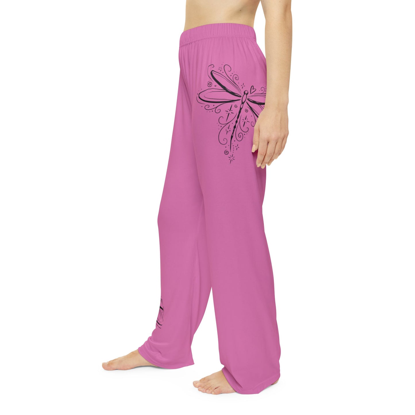Butterfly Women's Loungewear Pajama Bottoms - Pink Lady