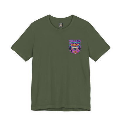 Villain Support Group T-Shirt — Funny Retro Supervillain Meetup Tee