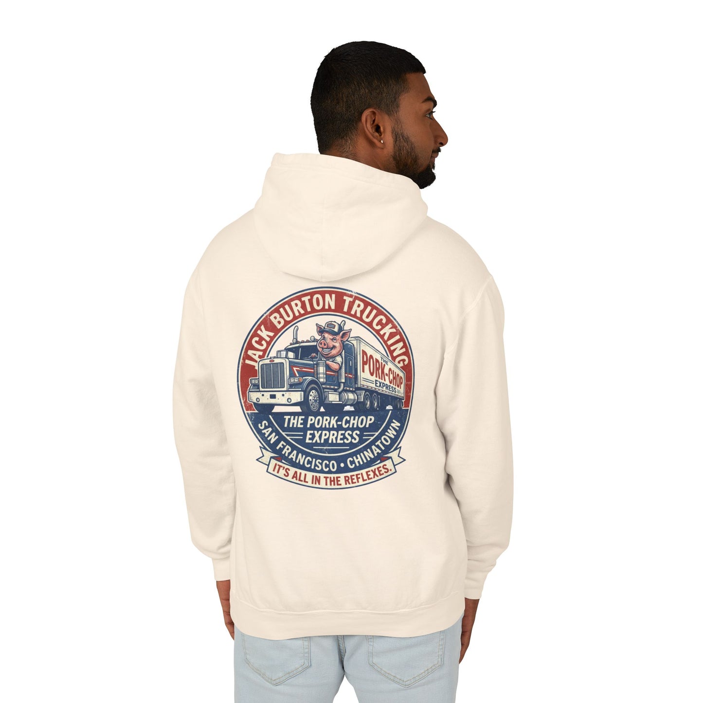 The Pork-Chop Express Hoodie — Retro Trucking Graphic Hooded Sweatshirt