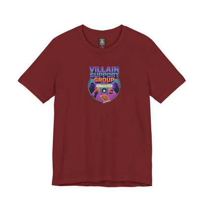 Villain Support Group T-Shirt — Funny Retro Supervillain Club Tee