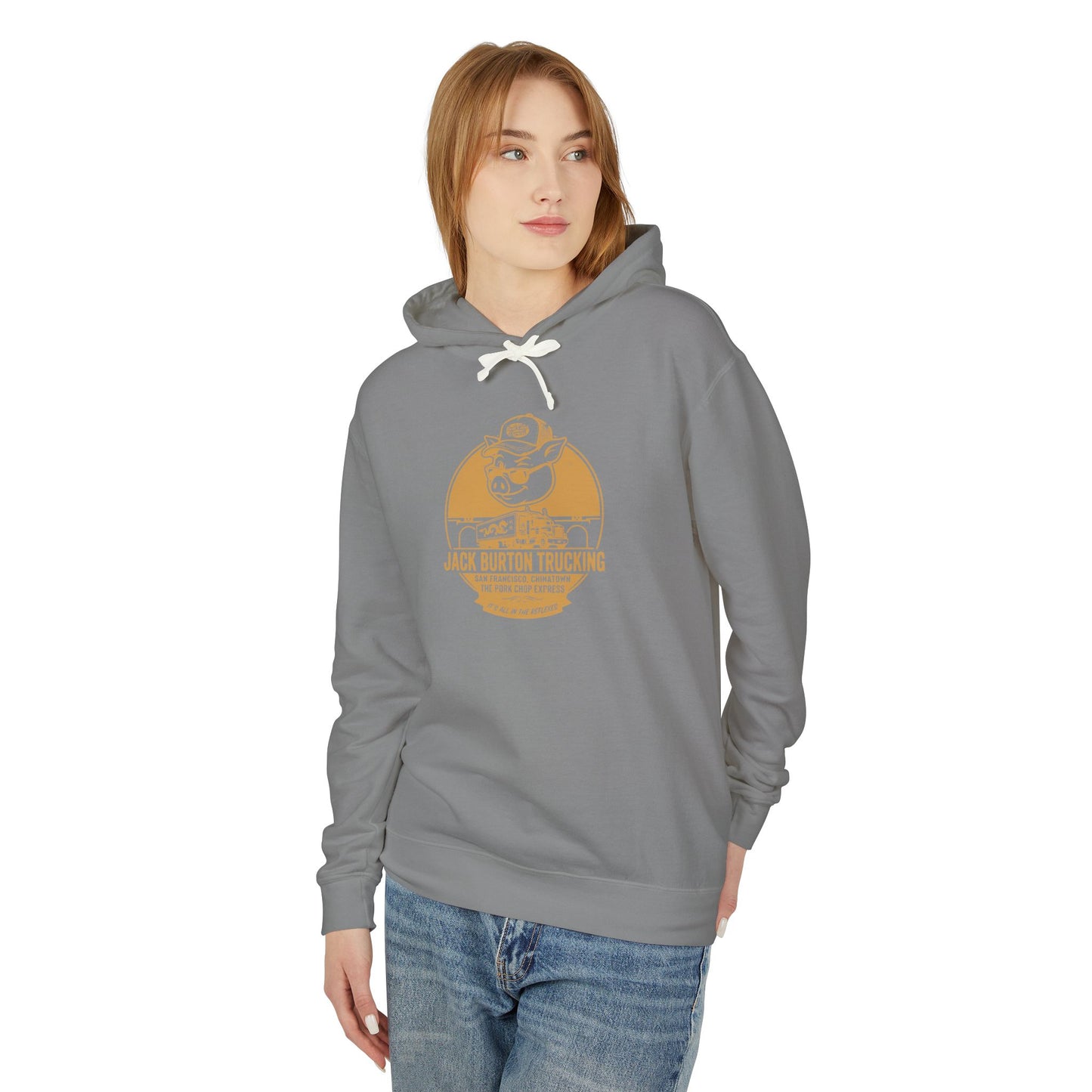 Trucker Skull Vintage Logo Hoodie — Jack Burton Trucking Graphic Sweatshirt