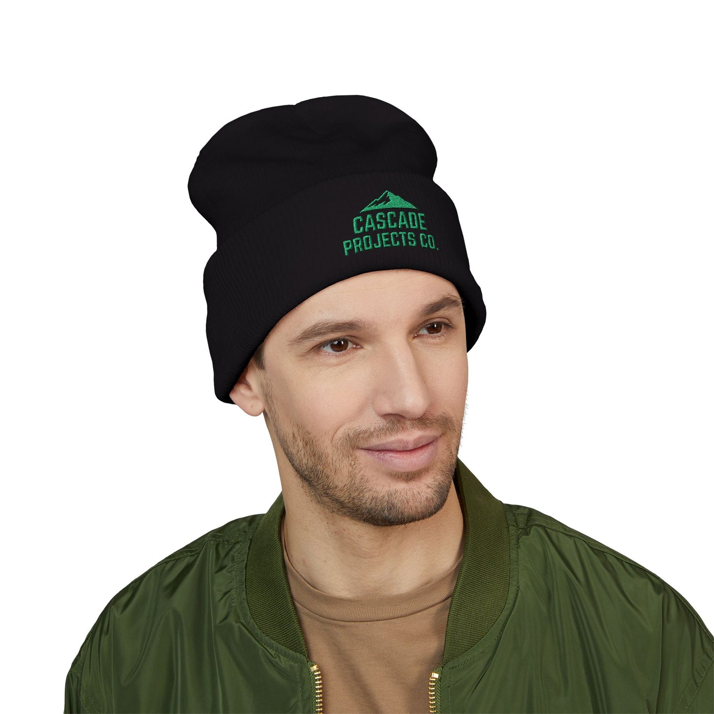 Cascade Projects Co. Embroidered Mountain Cuffed Beanie