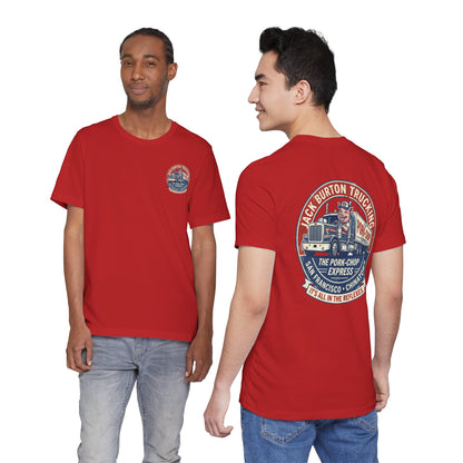 Truck Driver Graphic Tee — "Jack Burton Trucking: The Pork-Chop Express" Vintage San Francisco Design