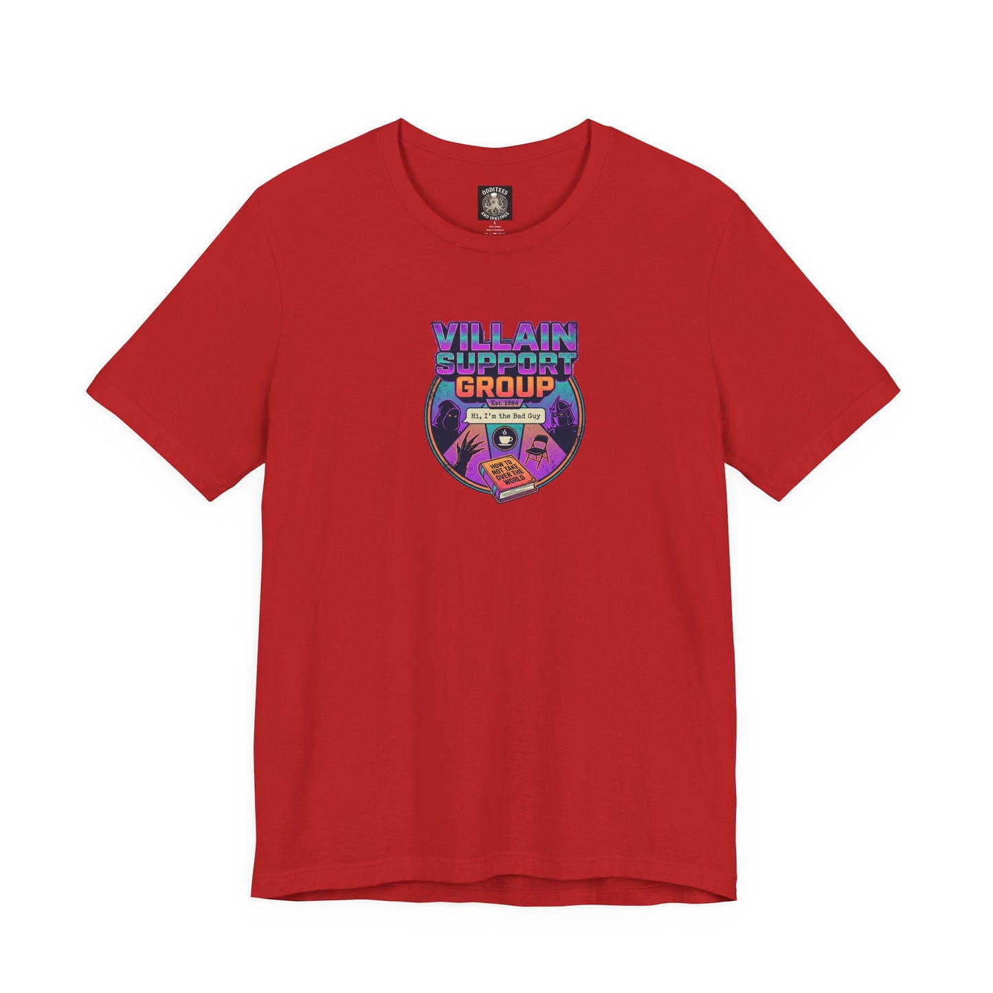 Villain Support Group T-Shirt — Funny Retro Supervillain Club Tee