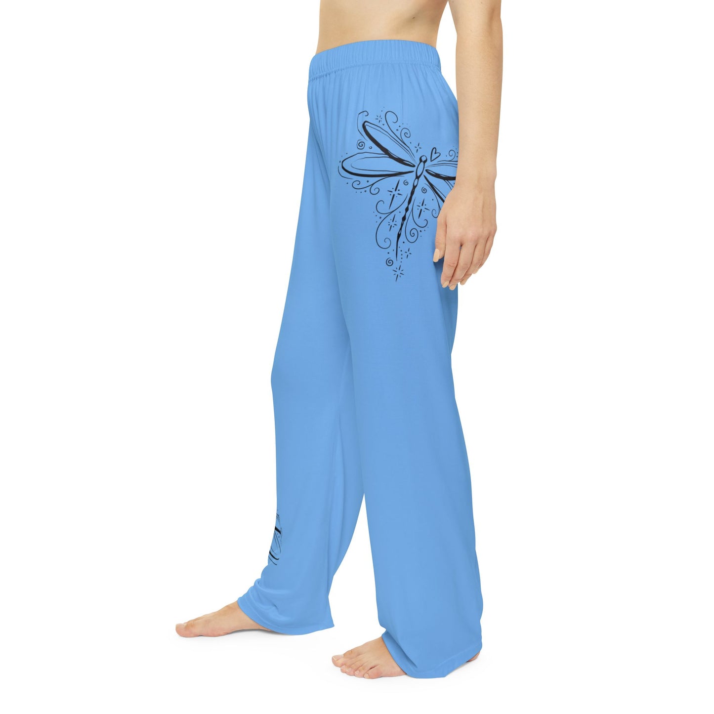 Butterfly Women's Loungewear Pajama Bottoms - Sky Blue