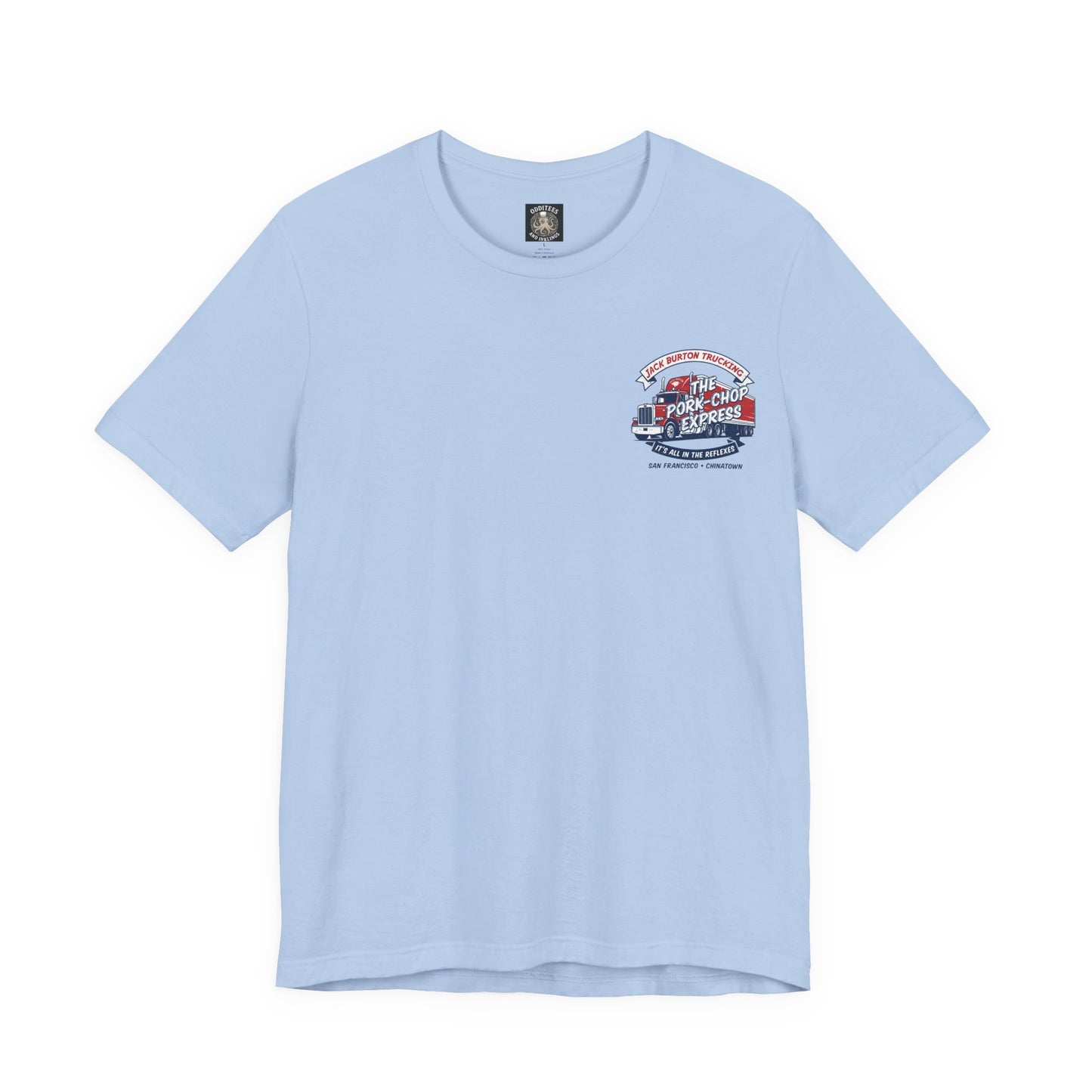 Trucking T‑Shirt — "Jack Burton Trucking: The Pork-Chop Express" Retro Logo Tee