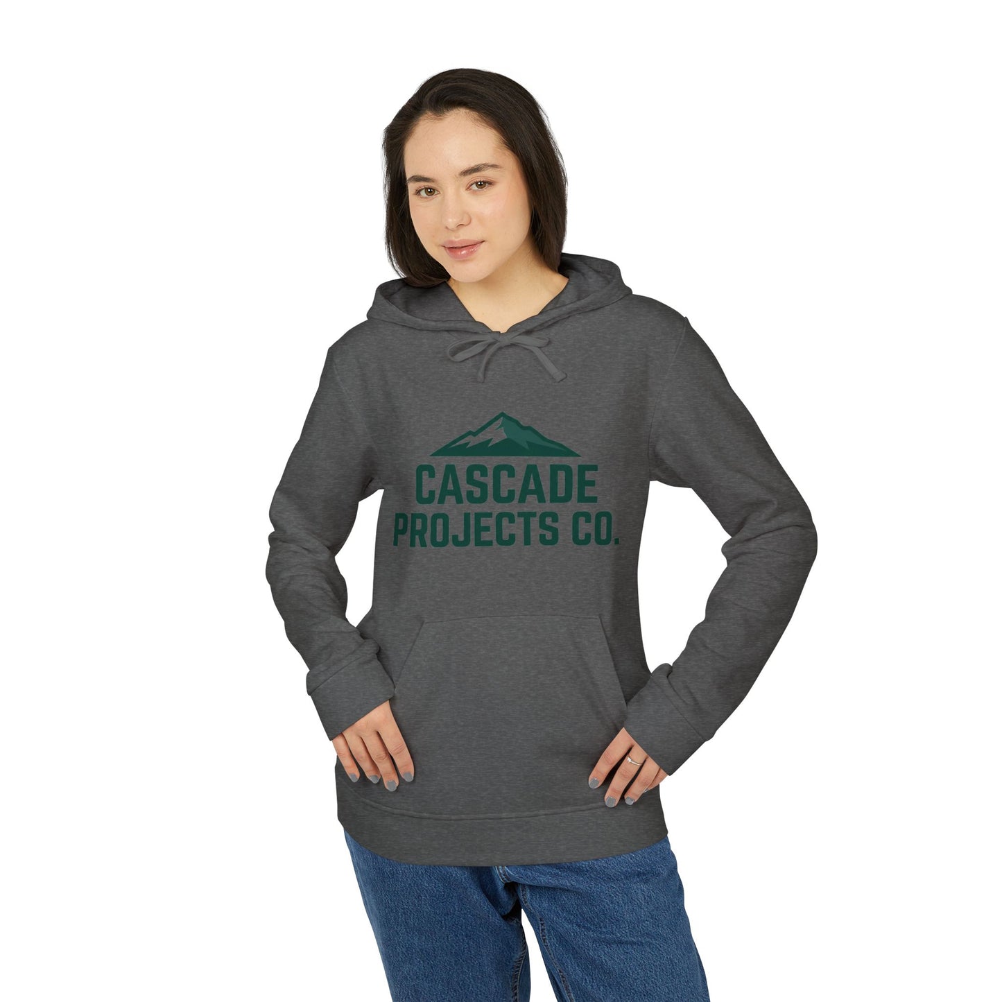 Cascade Projects Co. Hoodie — Outdoor Mountain Logo Fleece